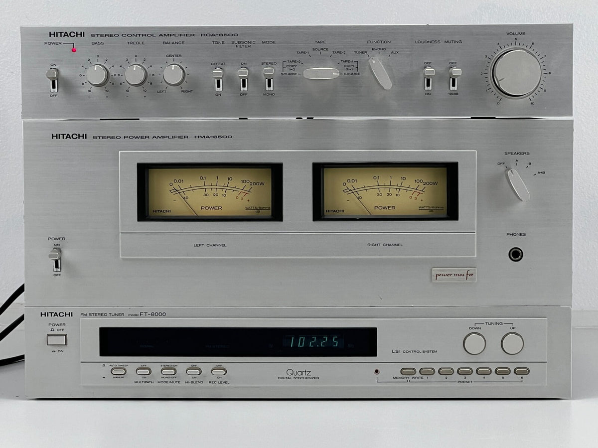 Hitachi HCA-6500 Pre Amplifier - HMA-6500 Power Amplifier - FT-8000 Tuner