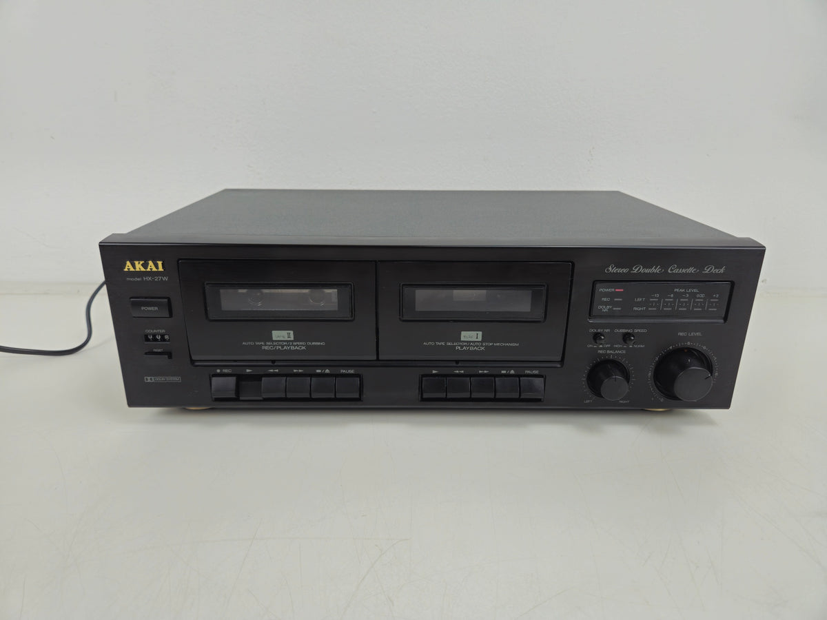 Akai - HX27W - Double Cassette Deck - New Belts