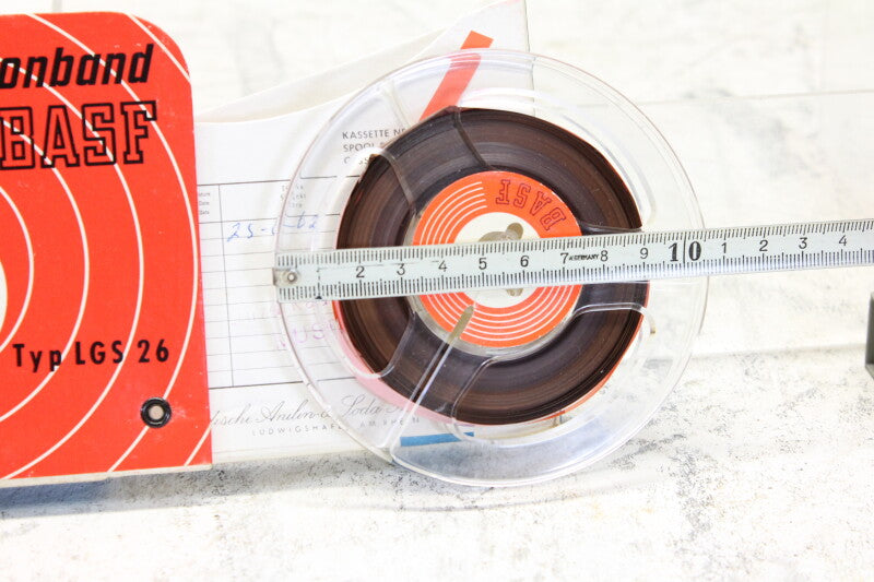 BASF Magnetophonband 1/4" spoelband 4" in doos LGS 26 GEBRUIKT