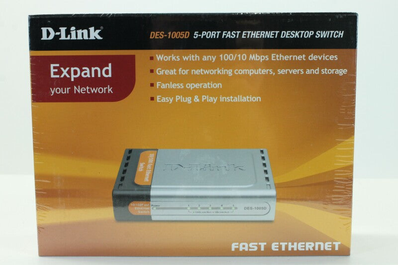 D-Link DES-1005D - 5-Poorts Fast Ethernet Desktop Switch NIEUW!