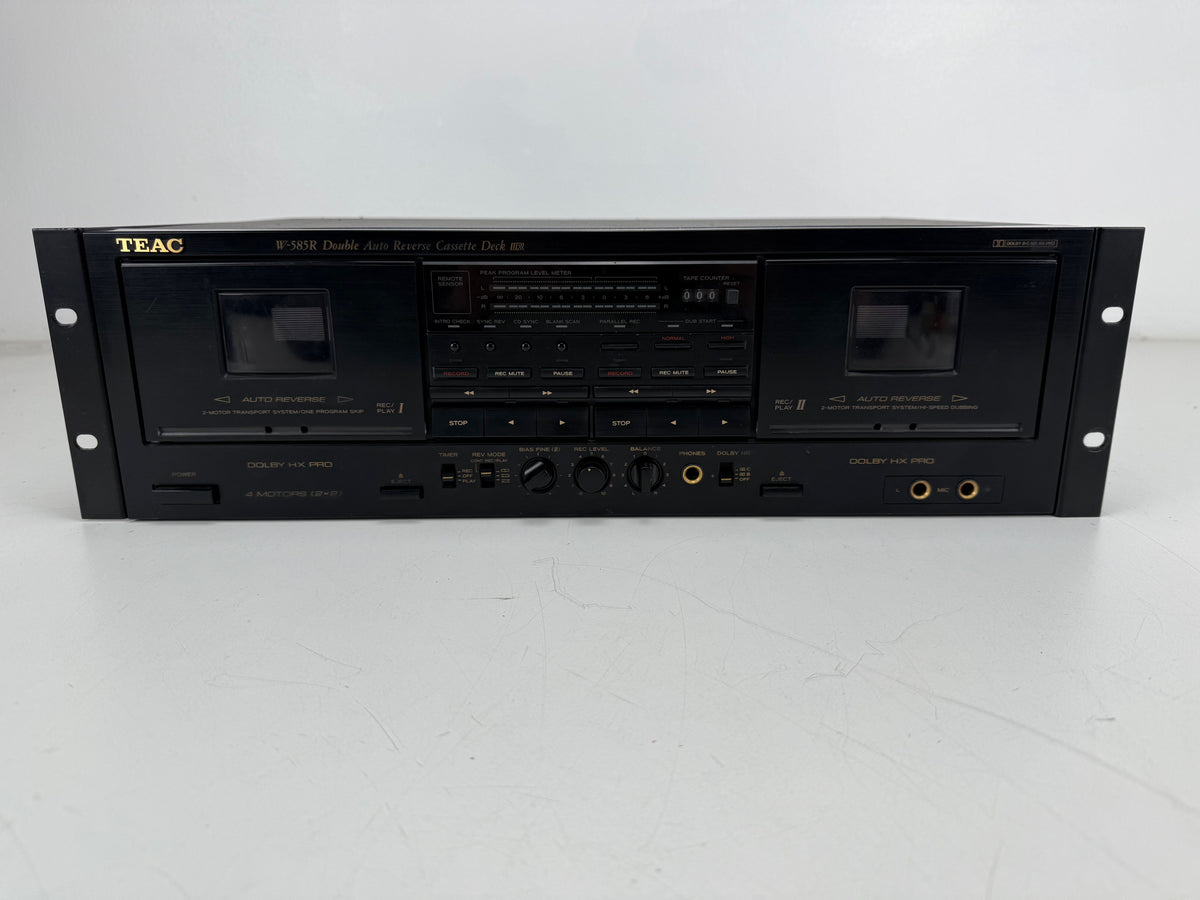 TEAC W - 585R Double Auto Reverse Cassette Deck -Serviced with new belts