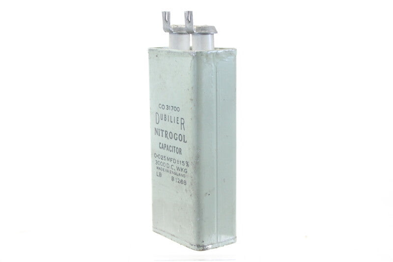 Dubilier Nitrogol Condensator 0,025 MFD ± 15% 3000 DC WKG LB B1268
