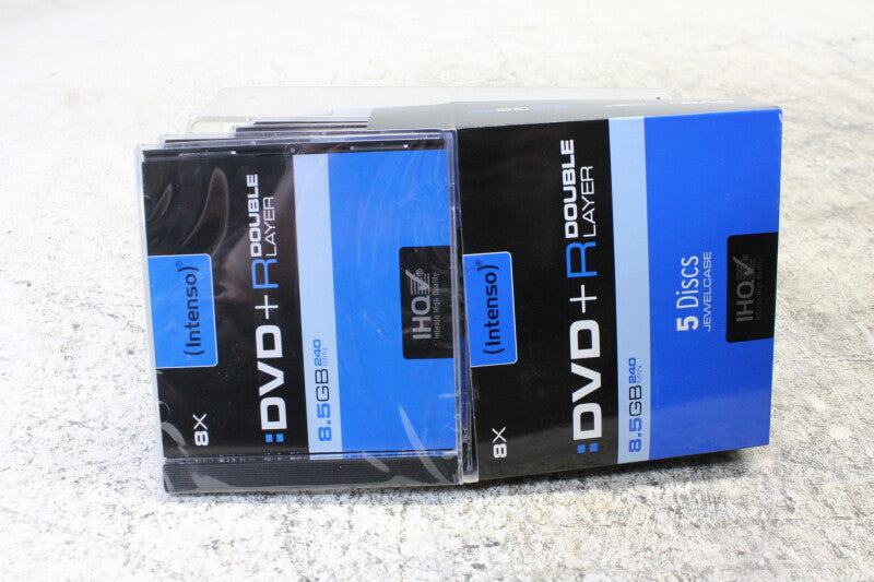 Intenso DVD+R Beschrijfbaar Double Layer 8.5gb 240min in jewelcase 5pack NIEUW/ONGEBRUIKT