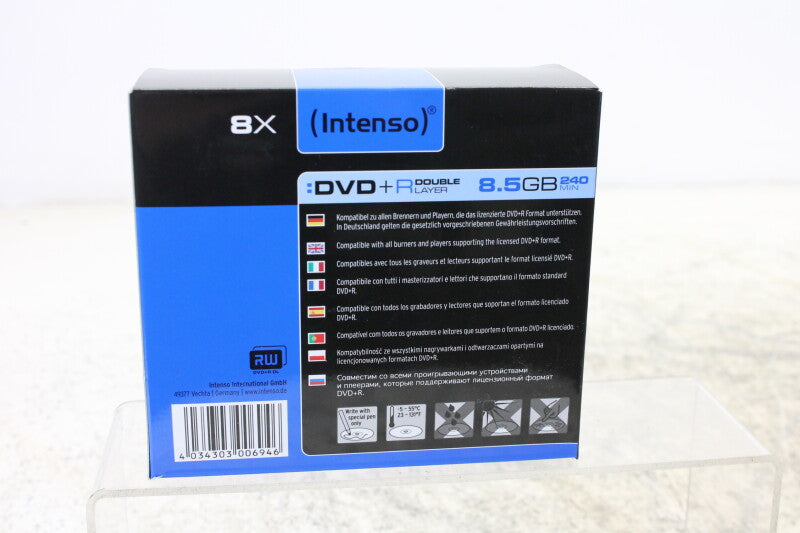 Intenso DVD+R Beschrijfbaar Double Layer 8.5gb 240min in jewelcase 5pack NIEUW/ONGEBRUIKT