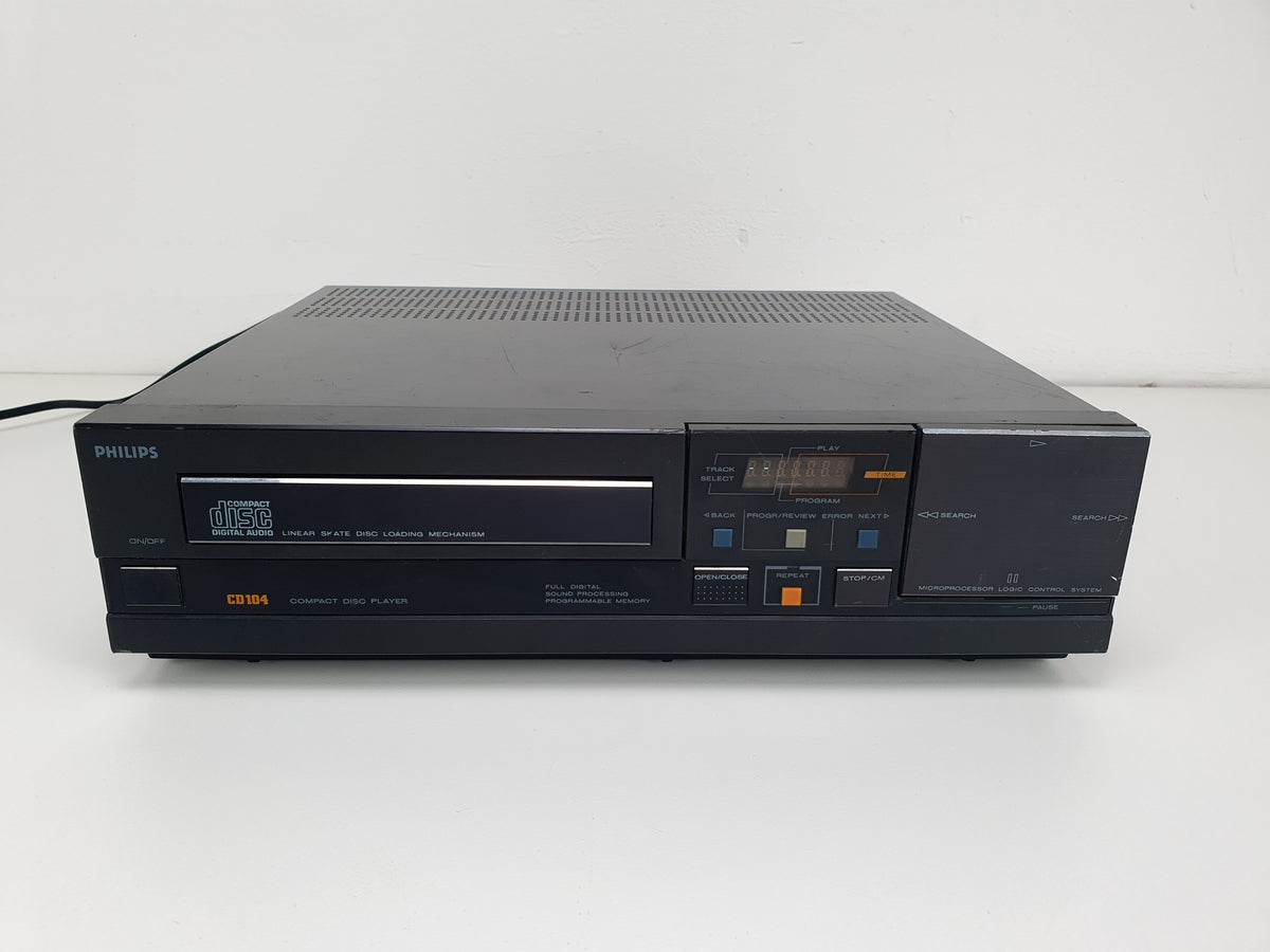 Philips CD104 Vintage cd-speler - Zwart - Volledig werkend