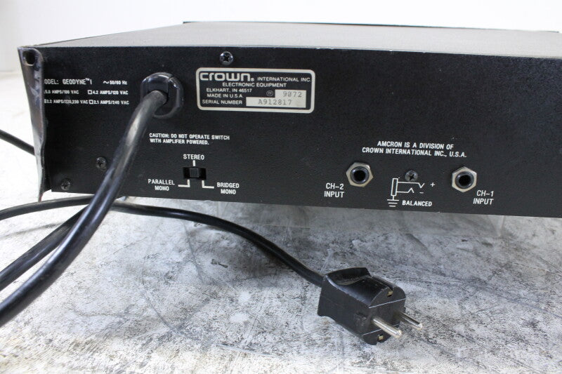 Crown Amcron Geodyne 1 320 Watt Stereo Eindversterker