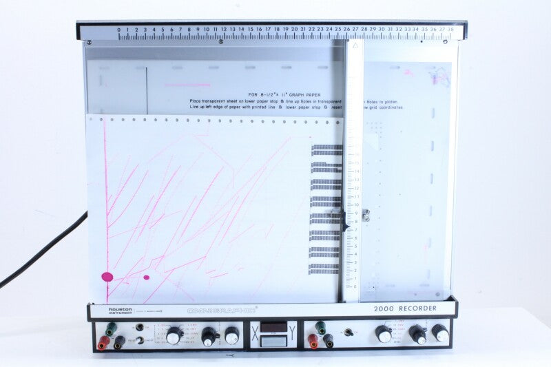 Houston Instrument Omnigraphic 2000 Recorder Met Handleiding En Stofkap