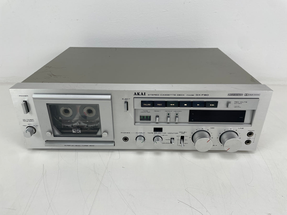 Akai - GX-F80 - Stereo Cassette Deck - GX-Head - 3-Head - Serviced