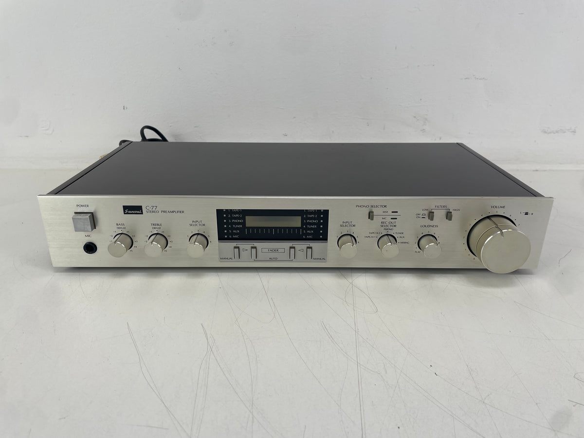Sansui – C-77 – Stereo Preamplifier – Serviced (Repaired)