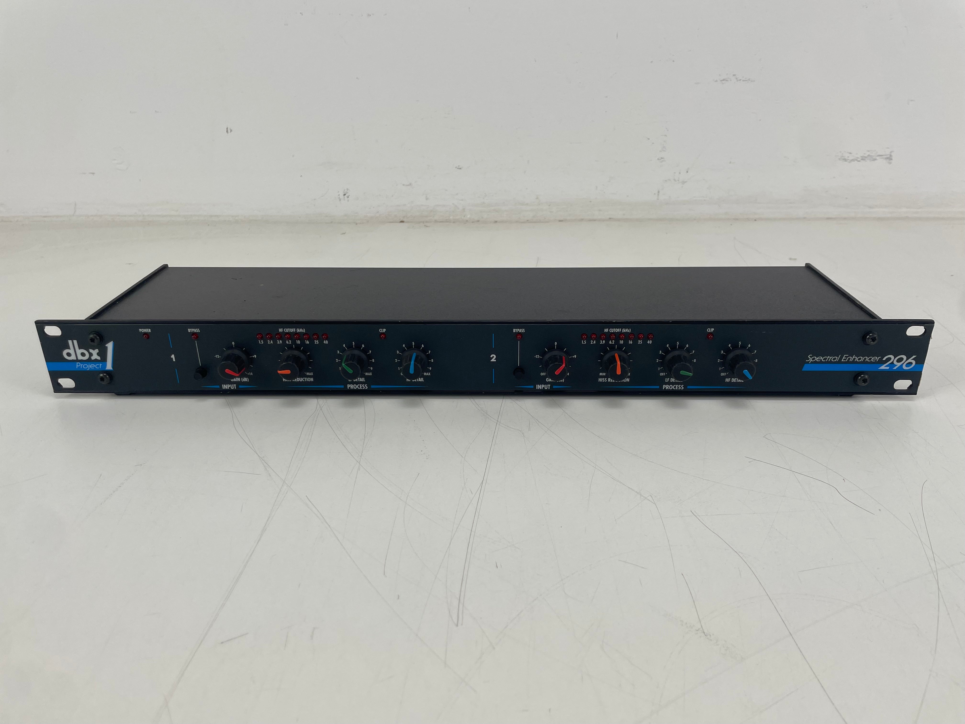 DBX - 296 - Spectral Enhancer – Stereo Hiss Reduction / LF & HF Detail Processor - NO PSU!
