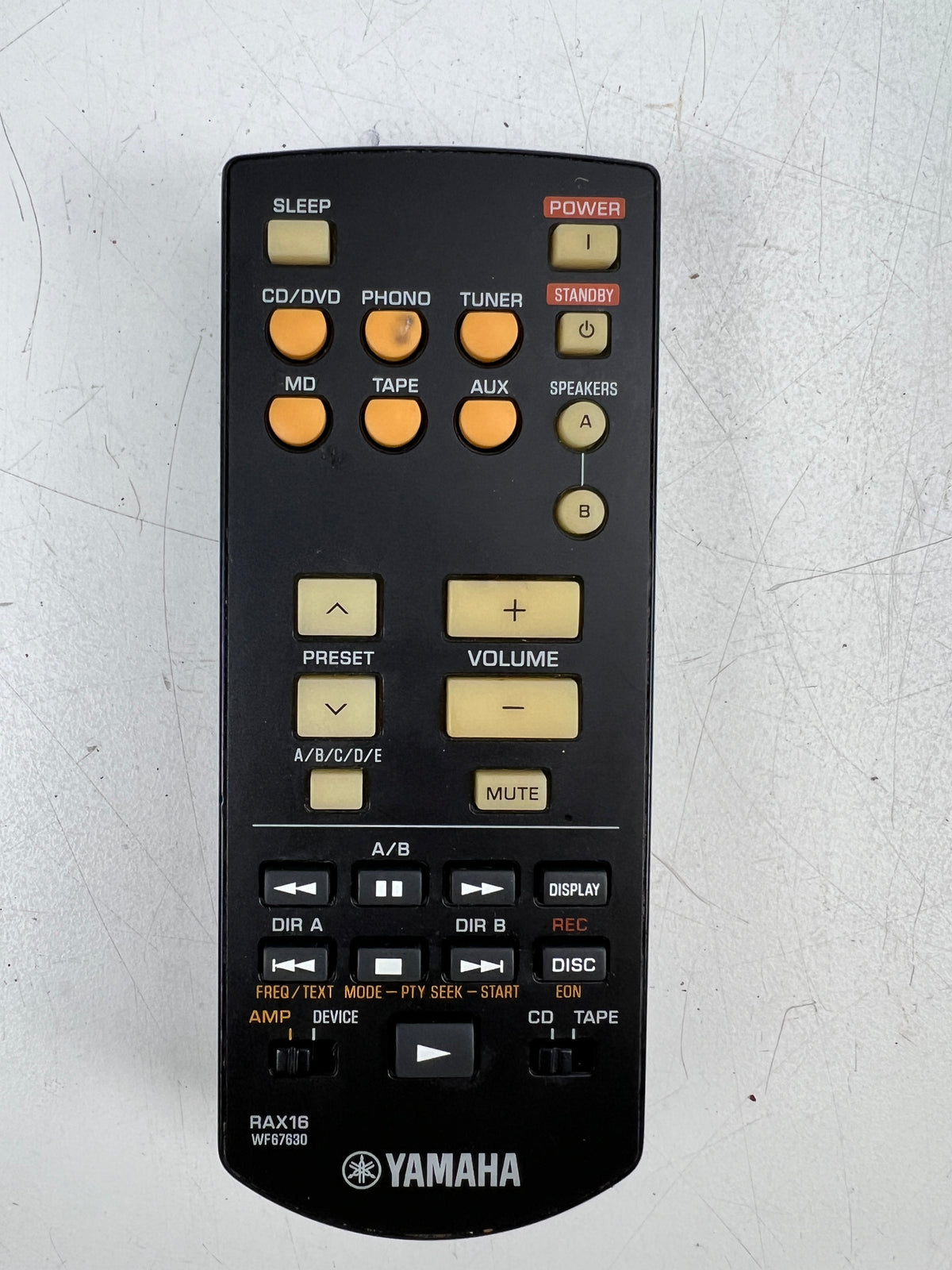 Yamaha - Remote Control - RAX16 - WF67630