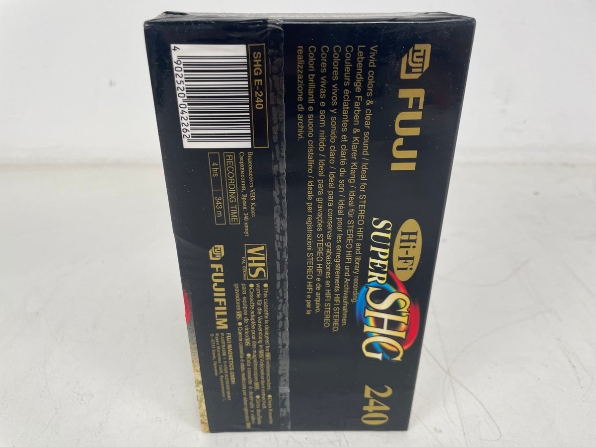 Fuji - SHG E-240 - Hi-Fi Super SHG - VHS Tape - PAL/SECAM - 240 - 4 Hrs - Sealed - NOS