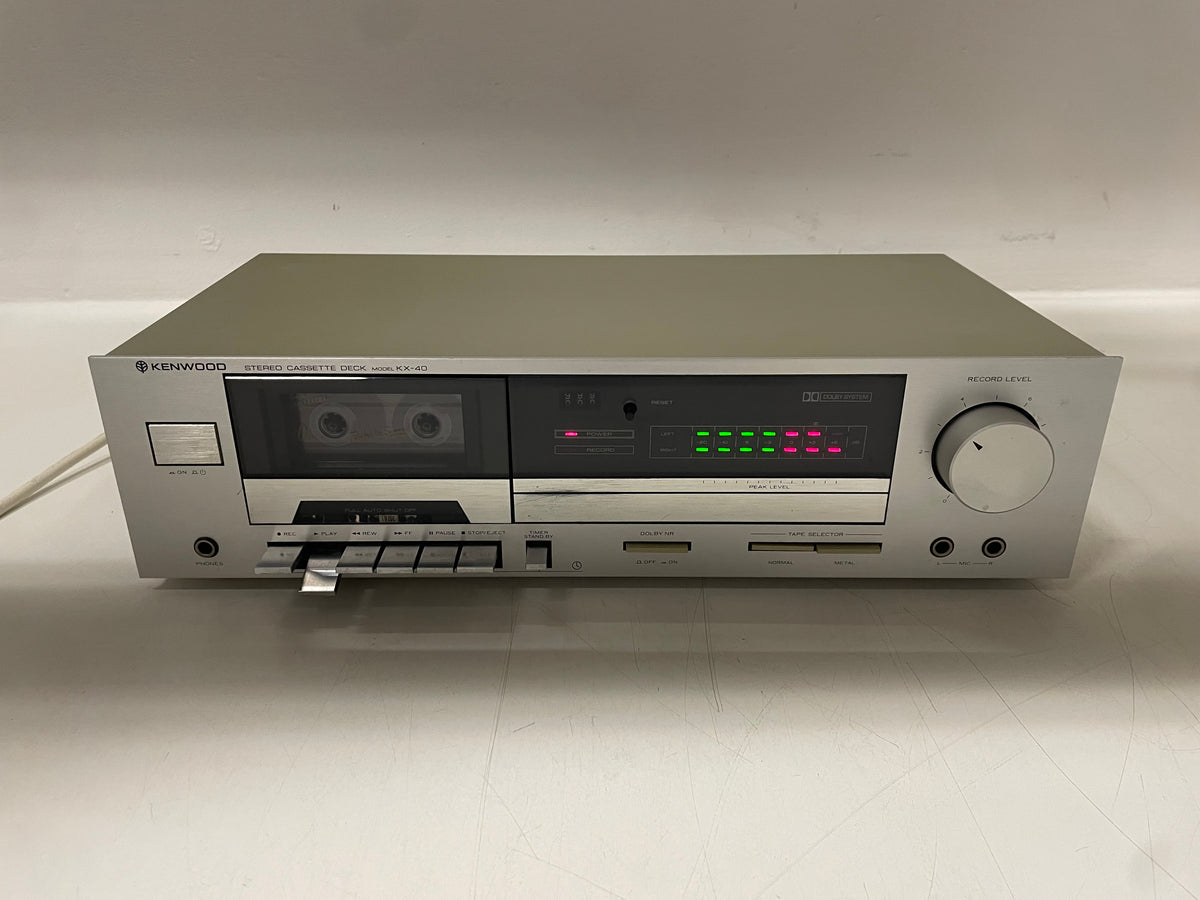 Kenwood – KX-40 – Stereo Cassette Deck – 2-Head – Serviced (New Belts/Cleaned)