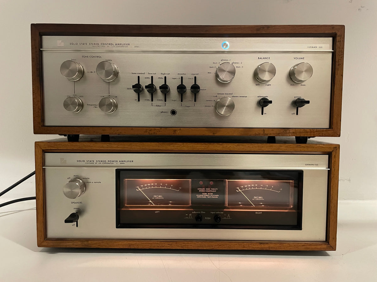 Luxman CL-350 & M-150 – Stereo Pre-Amplifier / Power Amplifier Set – Fully Recapped