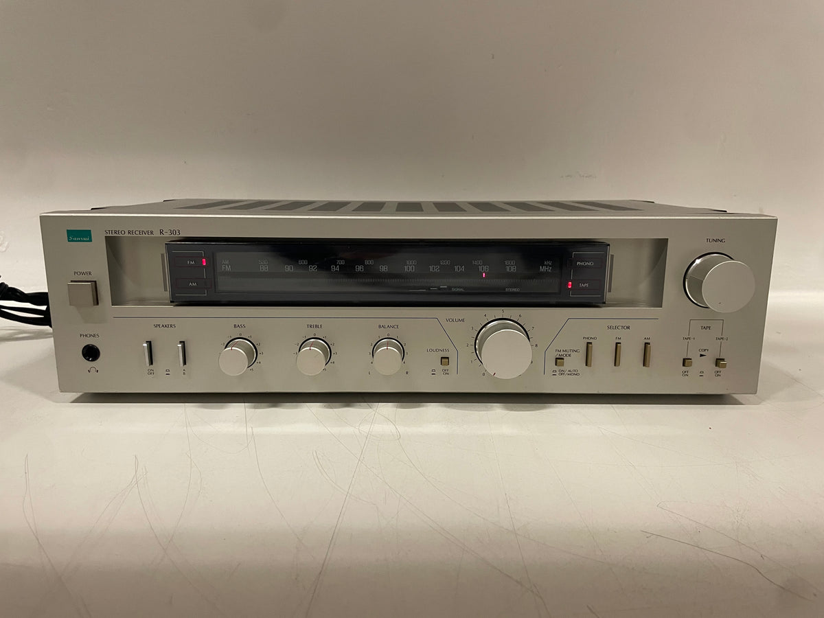 Sansui – R-303 – AM/FM Stereo Receiver – Serviced (Cleaned) – Original Box