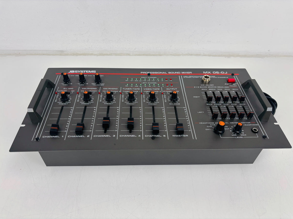 JB Systems - MX 05-DJ - Professional 5-Channel Analogue DJ Sound Mixer