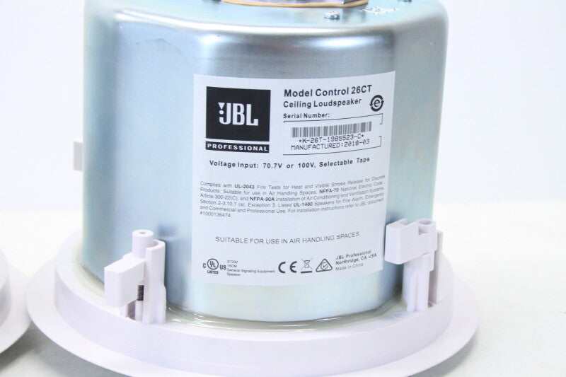 JBL Control 26CT - Achtergrond-/Voorgrond Inbouw Plafondluidspreker PAAR