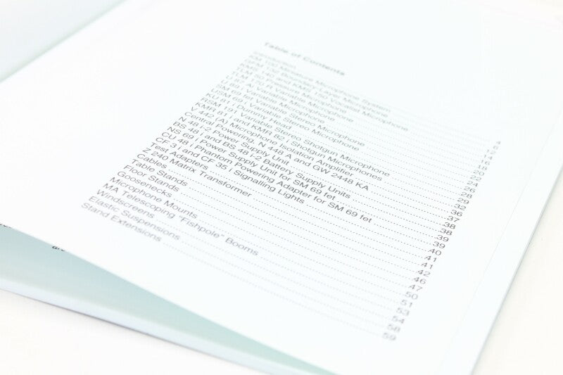 Neumann Studio Condensor Microfoon Catalogus Met informatie en diagrammen
