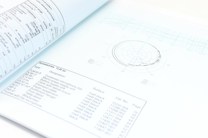 Neumann Studio Condensor Microfoon Catalogus Met informatie en diagrammen