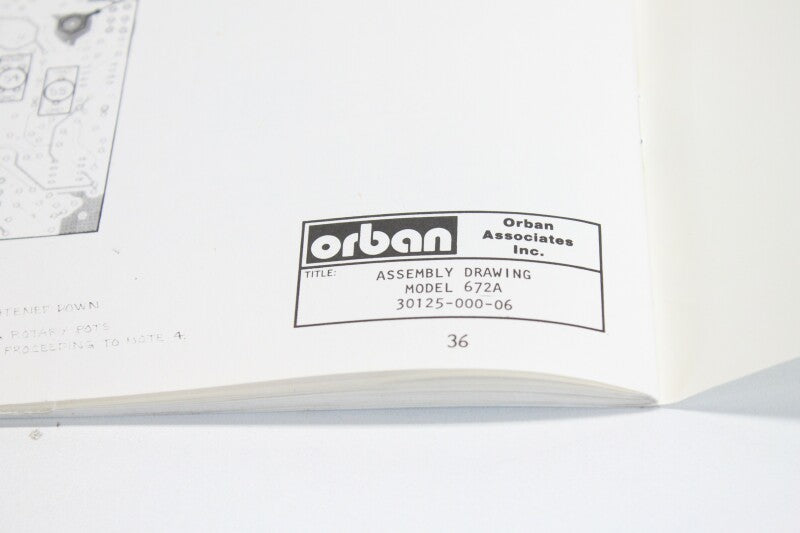 Orban 672A Equalizer - Gebruikershandleiding