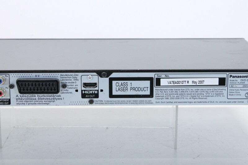Panasonic DVD-S53 - DVD/CD-speler