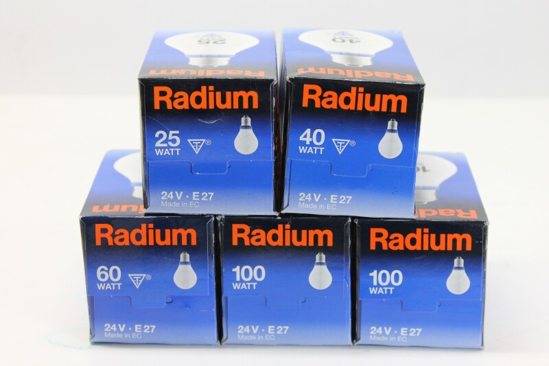 Radium 24V E27 - Diverse Wattages - partij van 5 (Nr.1)