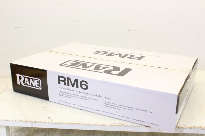 Rane RM6 6-Channel Mixer with Single-Channel 120W Power Amplifier