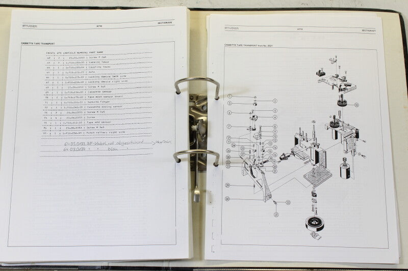 Studer A710 Cassetterecorder Servicehandleiding Kopie