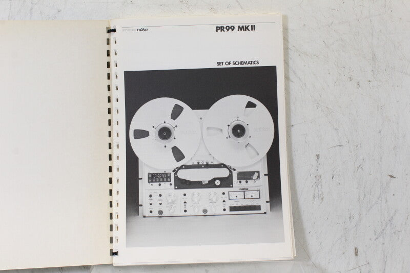 Studer Revox PR99 MK2 Schema Boek (nr. 2)