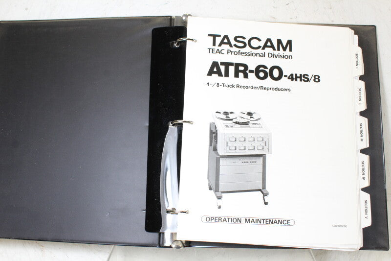 Tascam ATR-60-4HS 8-sporen recorder bedienings- en onderhoudshandleiding