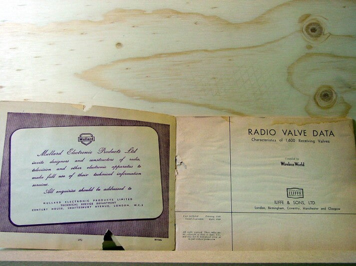 Onbekende Radiobuisgegevens - Wireless World, 1949