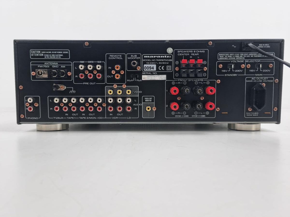 Marantz - SR670 Audio Video Surround Receiver