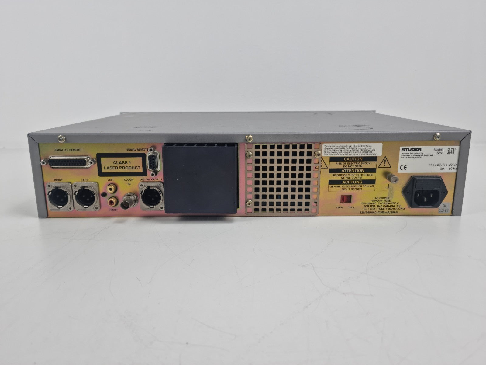 Studer D731 CD-speler - CDS-serie - TDA1541A-S1 DAC - Professioneel