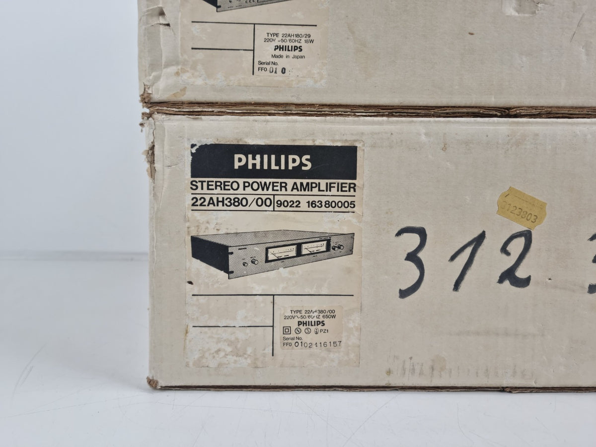 Philips (Zwarte Tulp) 22AH380 Stereo versterker - 22AH180 Tuner - 22AH280 Voorversterker - In Doos