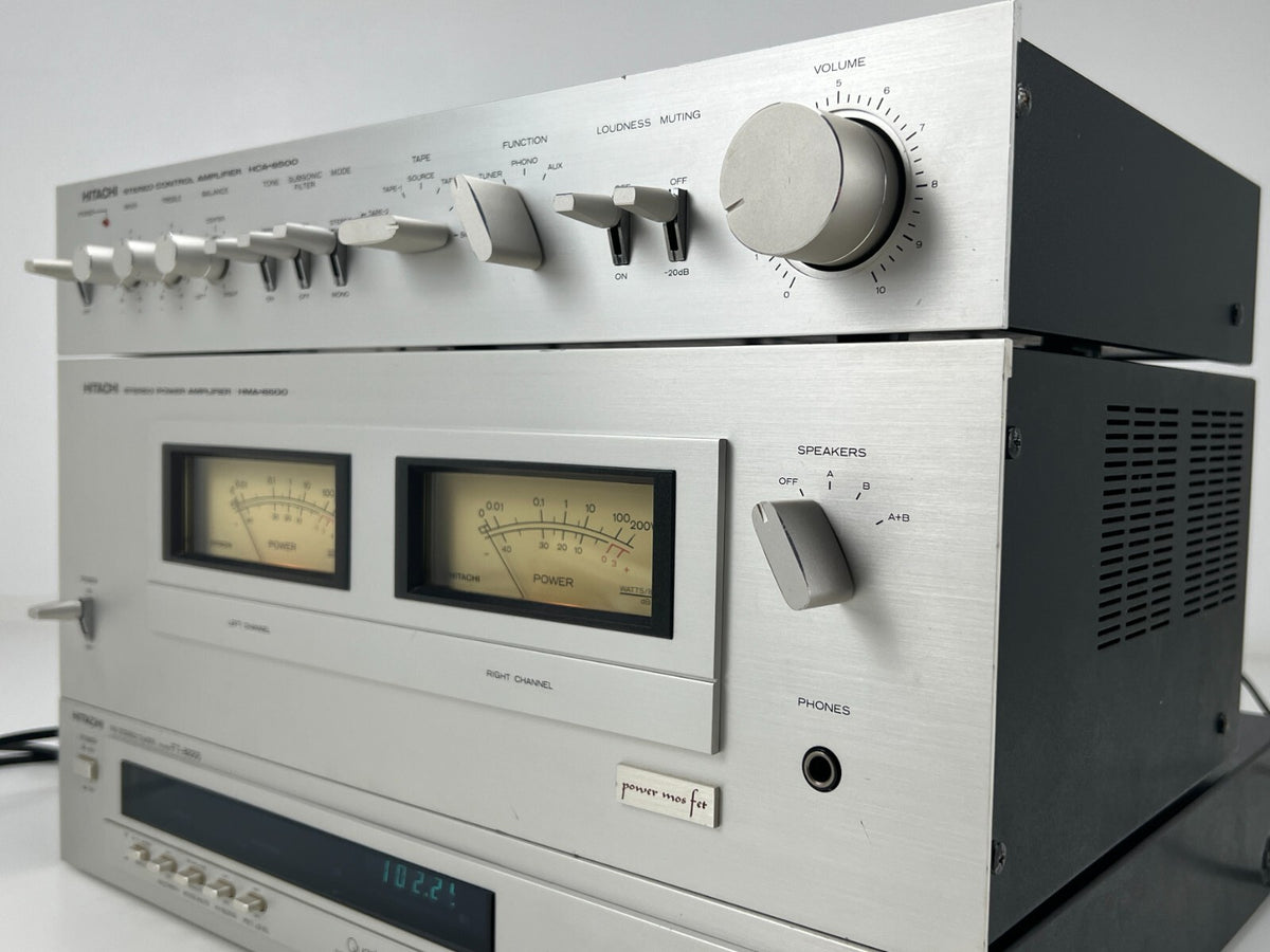Hitachi HCA-6500 voorversterker - HMA-6500 eindversterker - FT-8000 tuner