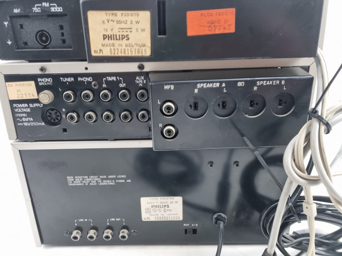 Philips 2312 AM/FM Tuner - 4312 Geïntegreerde Stereo Versterker - 6312 HIFI Cassette