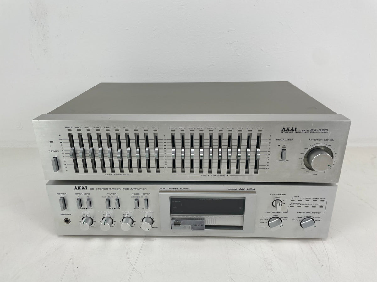 Akai EA-G80 Graphic Equalizer + AM-U04 Amplifier Set