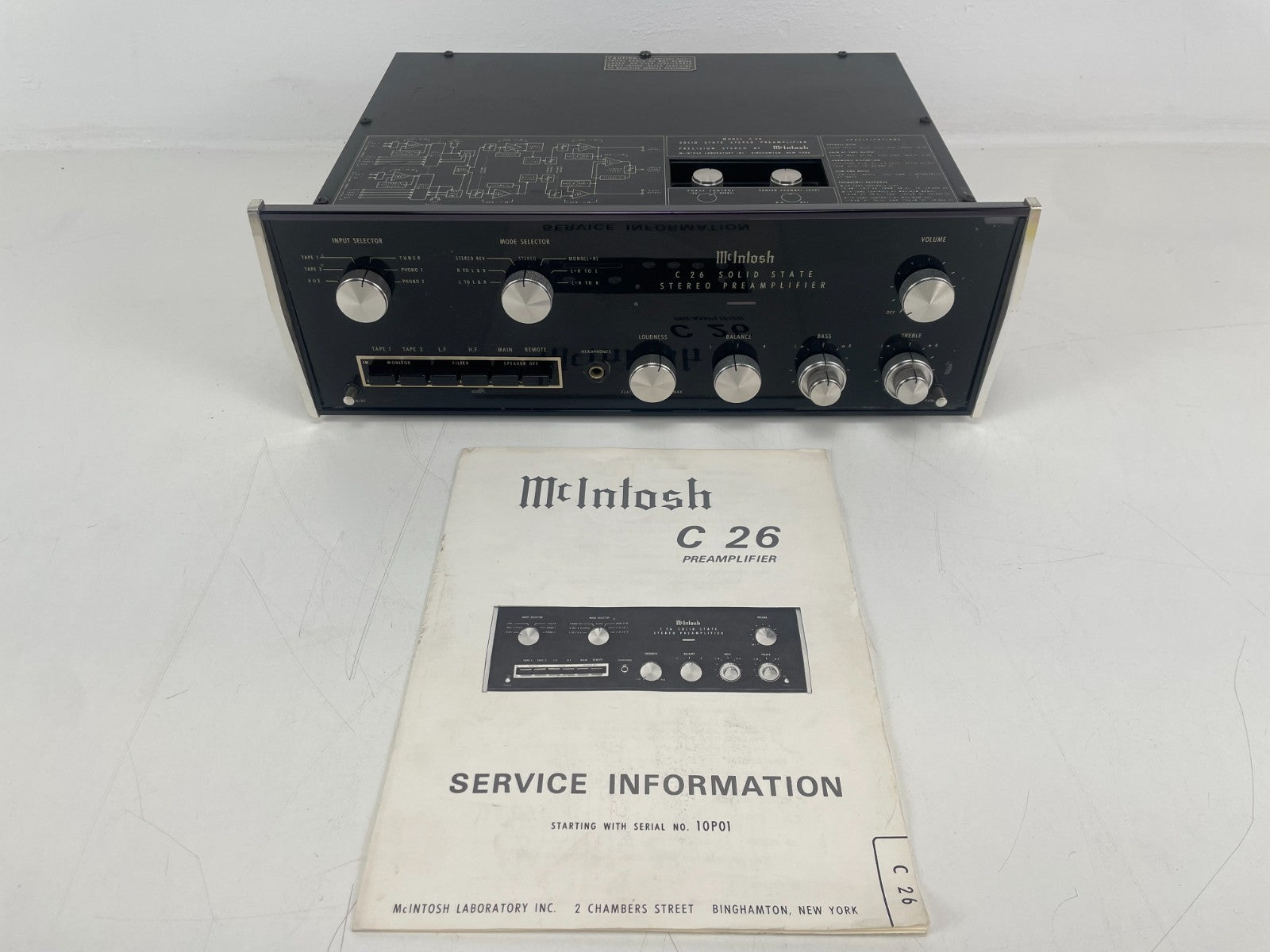 McIntosh C26 Stereo Preamplifier – Fully Serviced Recapped with Nichicons Manual