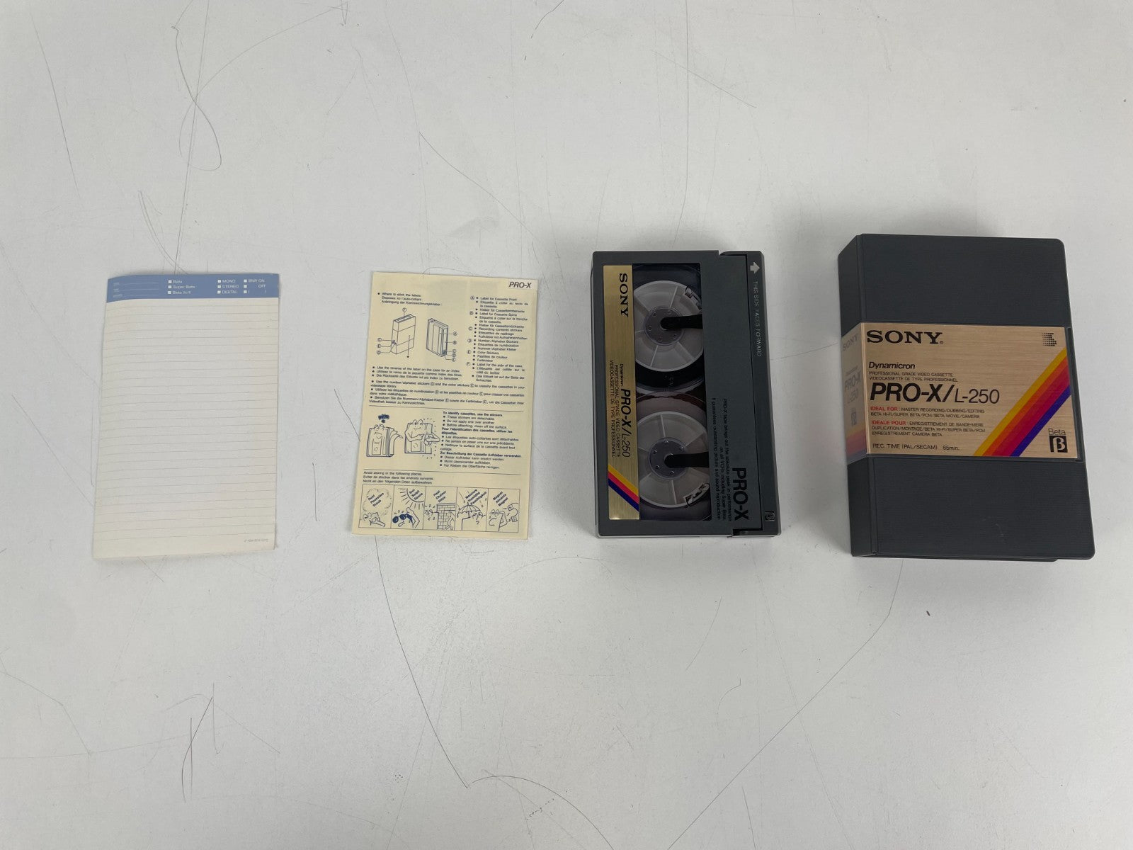 Sony PRO-X L-250 Betamax Tape – High Grade – NOS / New Old Stock - Sold per 1