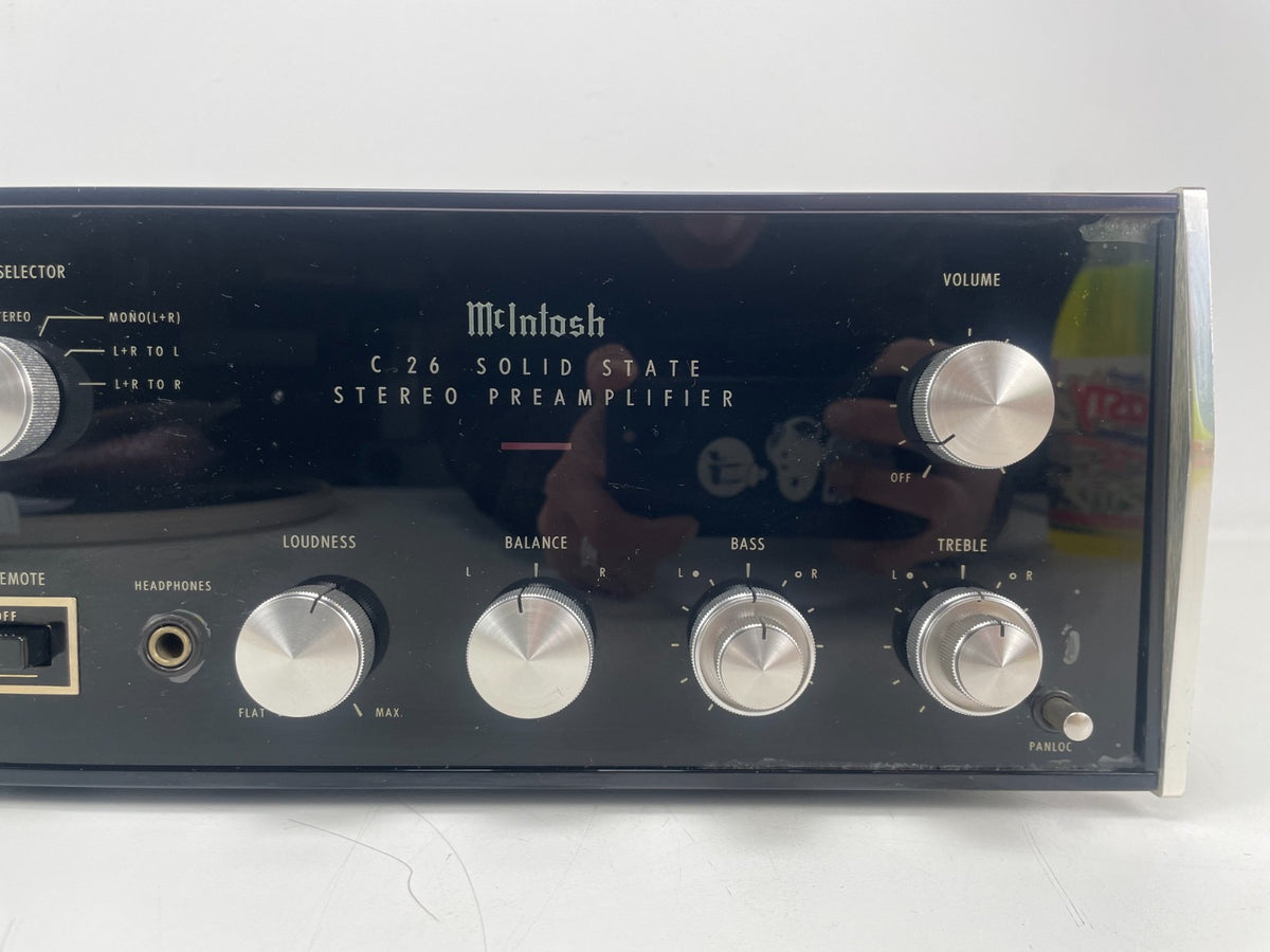 McIntosh C26 Stereo Preamplifier – Fully Serviced Recapped with Nichicons Manual