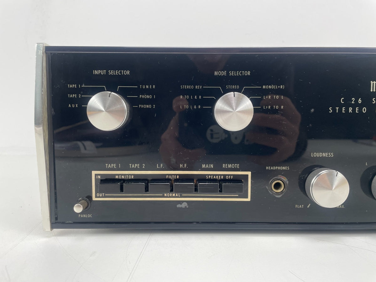 McIntosh C26 Stereo Preamplifier – Fully Serviced Recapped with Nichicons Manual