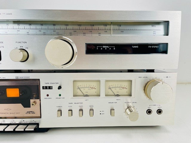 Tensai (Akai) TT-3345 AM/FM Tuner + TFL 810T Cassettedeck + TA2330 Versterker