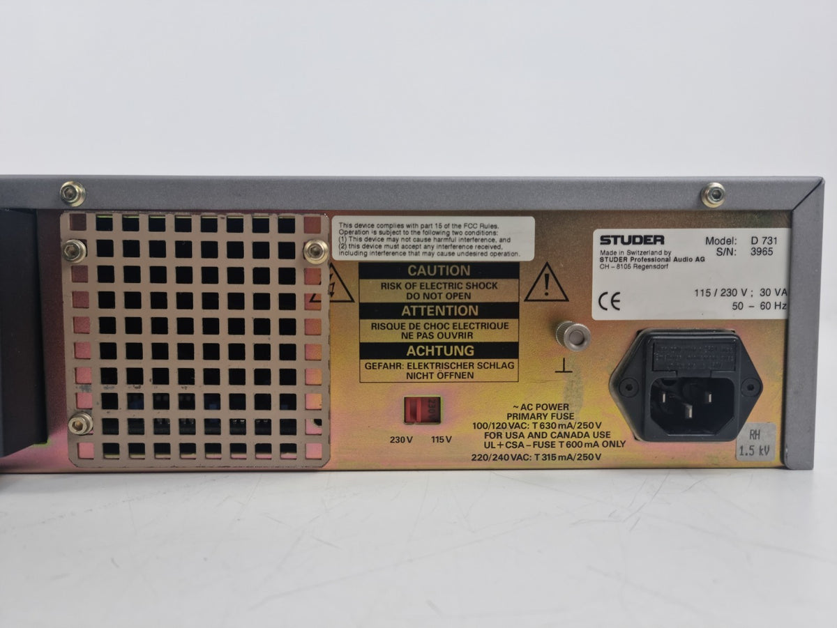 Studer D731 CD-speler - CDS-serie - TDA1541A-S1 DAC - Professioneel