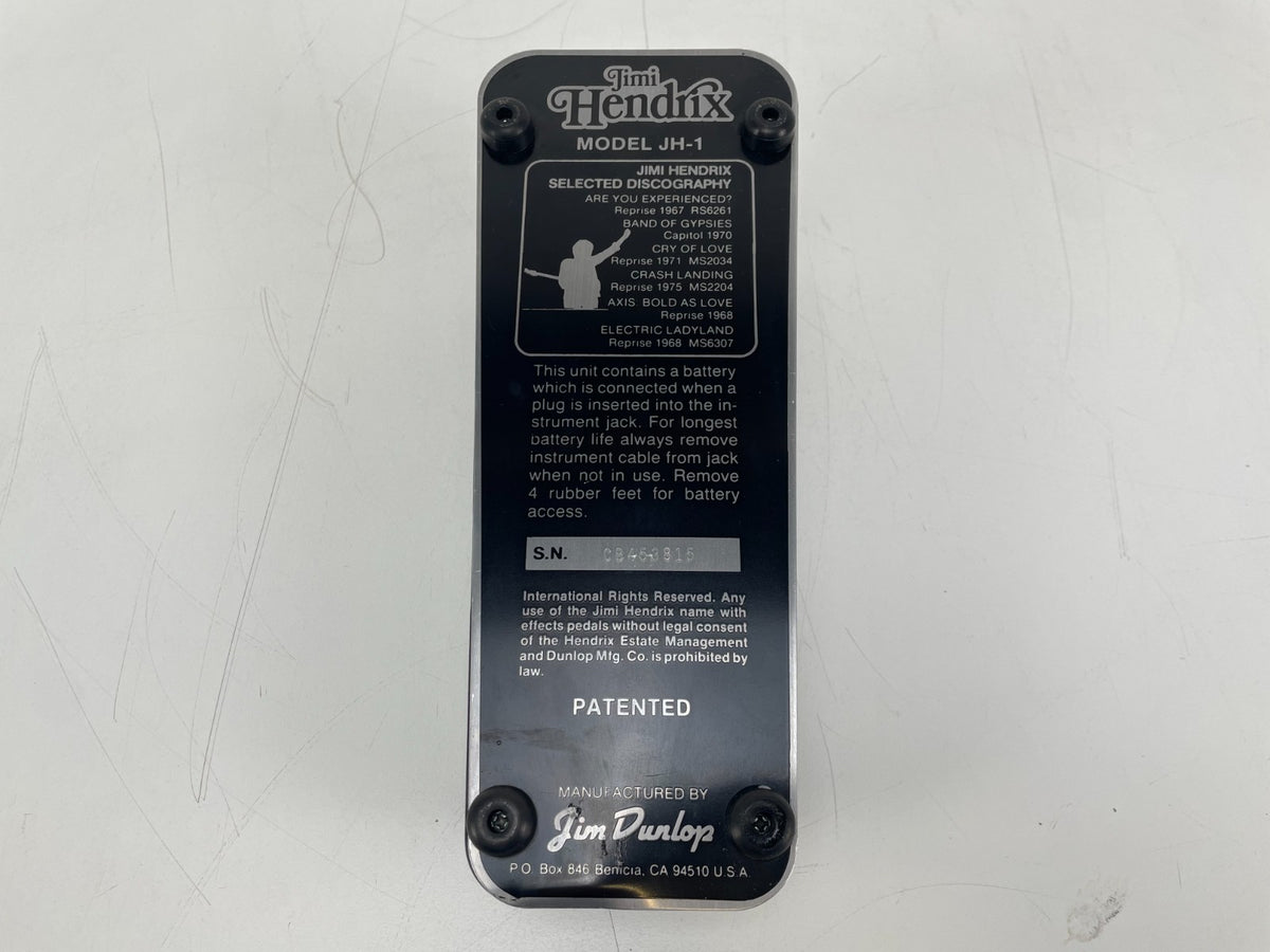 Jim Dunlop Jimi Hendrix JH-1 Wah Pedal – Vintage-Style Hendrix Tone