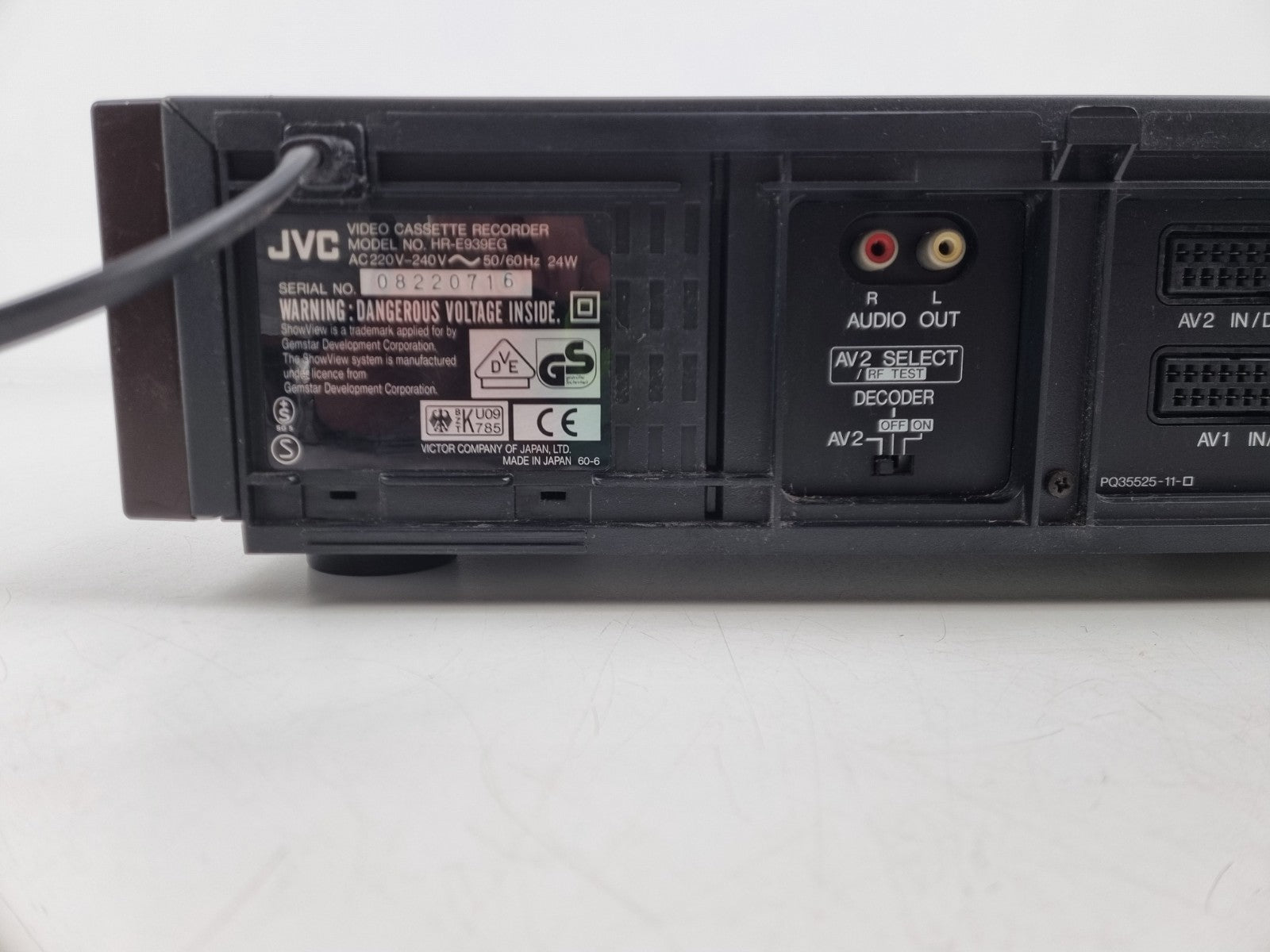 JVC HR-E939EG - Video Cassette Recorder - with  instruction manual - Remote