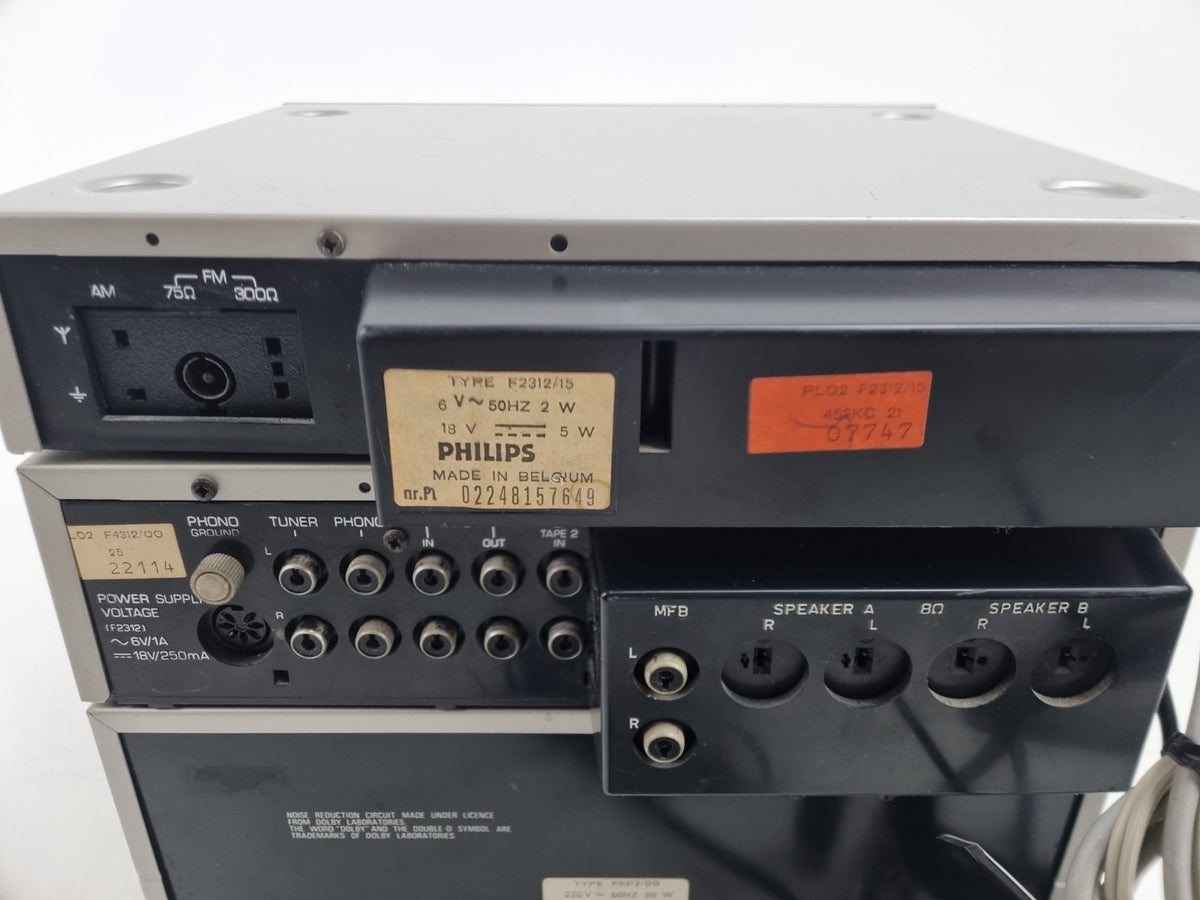 Philips 2312 AM/FM Tuner - 4312 Geïntegreerde Stereo Versterker - 6312 HIFI Cassette