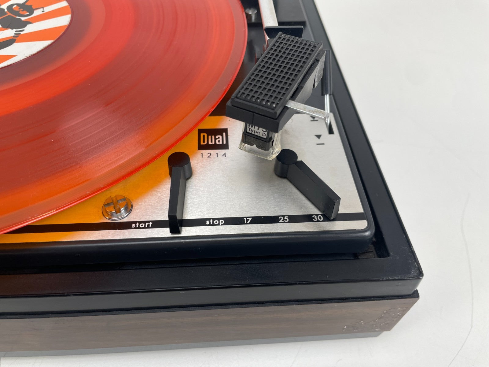 Dual 1214 turntable in  CS16 plinth - with dust cover - Shure SM75 D Cartridge