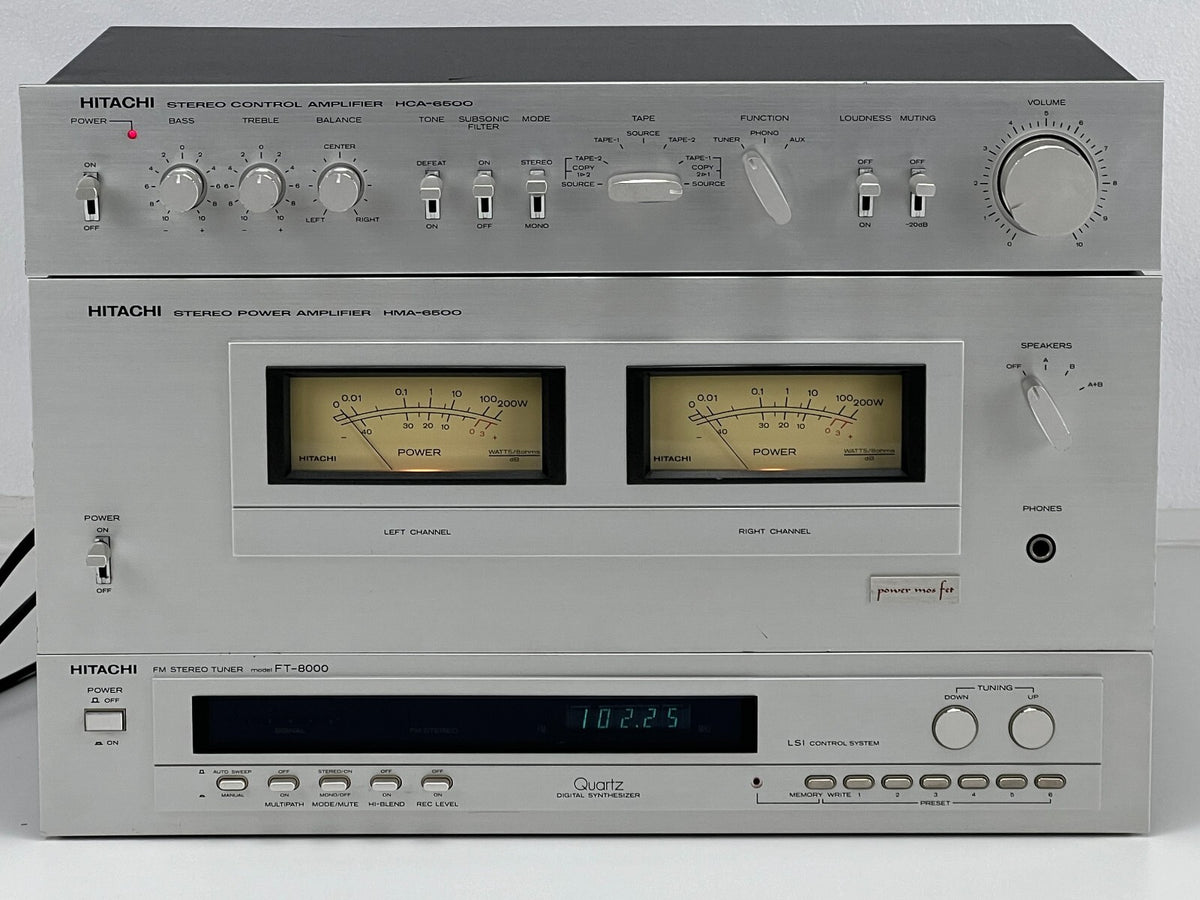 Hitachi HCA-6500 Pre Amplifier - HMA-6500 Power Amplifier - FT-8000 Tuner