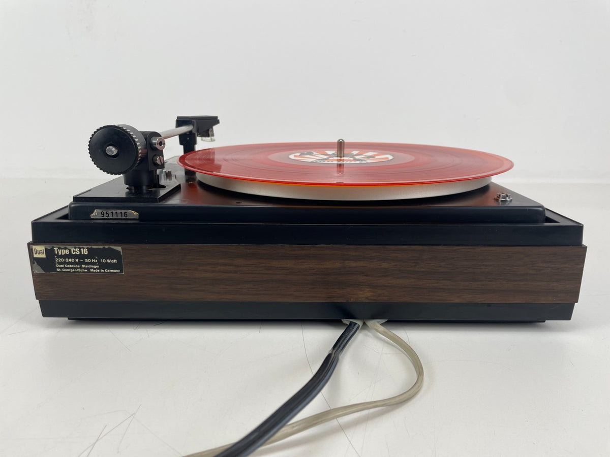 Dual 1214 turntable in  CS16 plinth - with dust cover - Shure SM75 D Cartridge