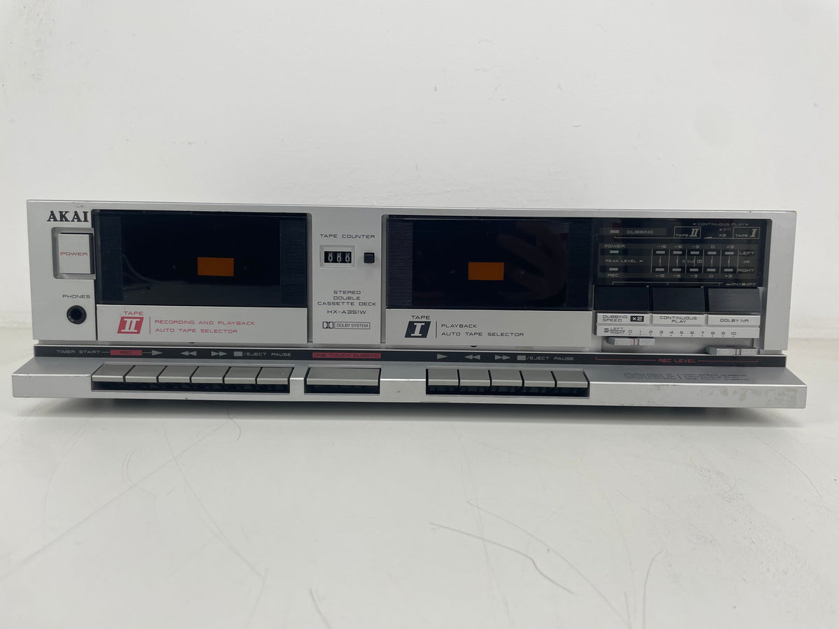 Akai - HX-A351W - Dubbel Cassettedeck - Nieuwe Aandrijfriemen